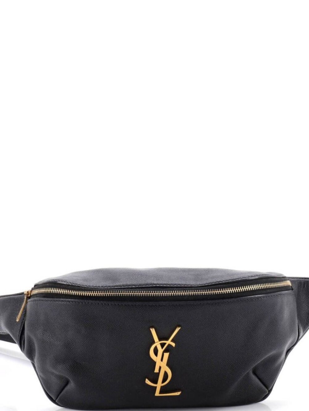 NEW YVES SAINT LAURENT BELT BAG IN GRAIN LEATHER GOLD HARDWARE MADE IN ITALY